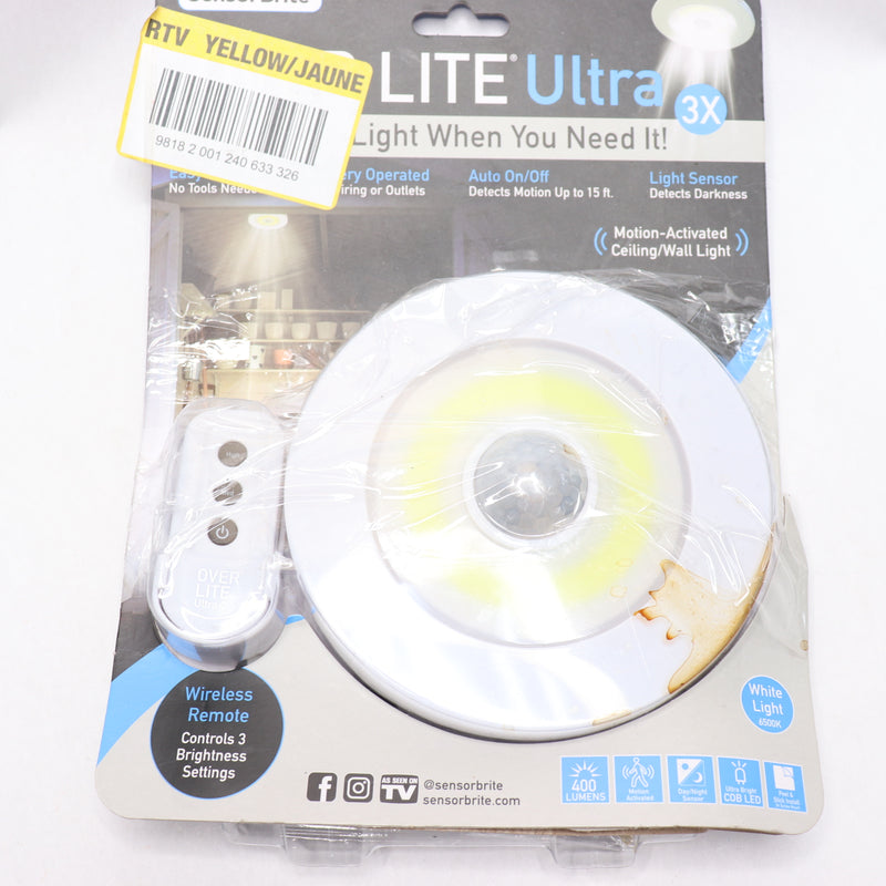 Sensor Brite LED Light With Adjustable Brightness Remote Control BatteryOperated