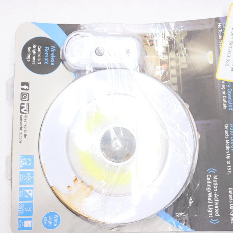 Sensor Brite LED Light With Adjustable Brightness Remote Control BatteryOperated