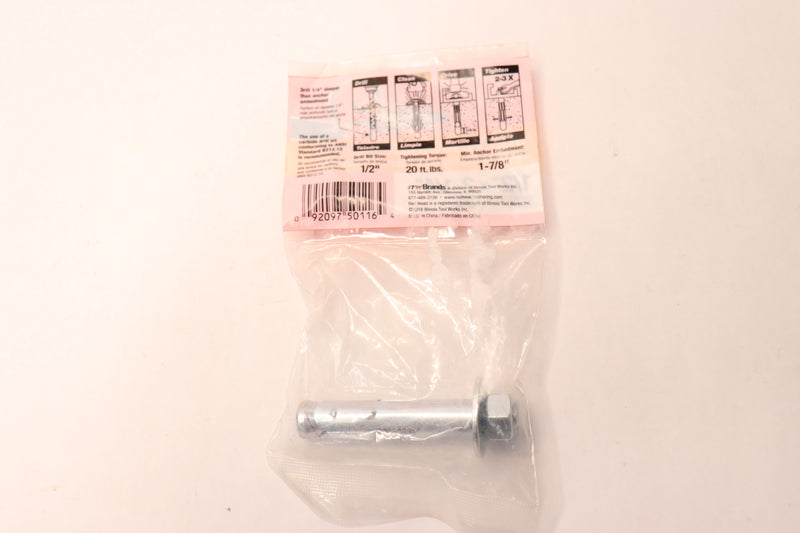 Red Head 1/2 in. x 2-1/4 in. Zinc-Plated Steel Hex-Nut-Head Indoor Sleeve Anchor