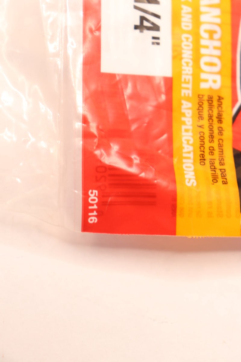 Red Head 1/2 in. x 2-1/4 in. Zinc-Plated Steel Hex-Nut-Head Indoor Sleeve Anchor