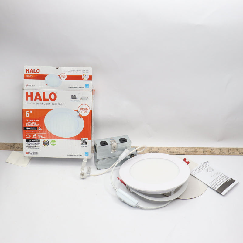 Halo Canless Recessed LED Downlight Plastic 120V AC/DC 6" HLBPH6099FS1EW