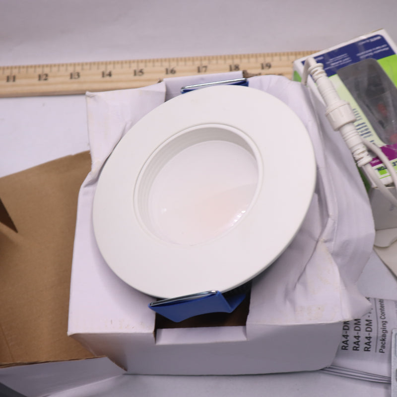 Halo RA Integrated Recessed Ajustable Gimbal LED Light Kit 600 Lumens White 4"