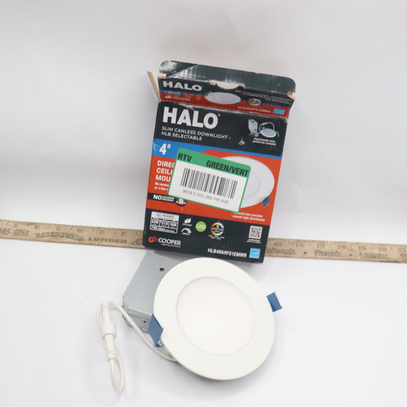 Halo Recessed LED Ceiling & Shower Disc Light White 4" HLB4069FS1EMWR