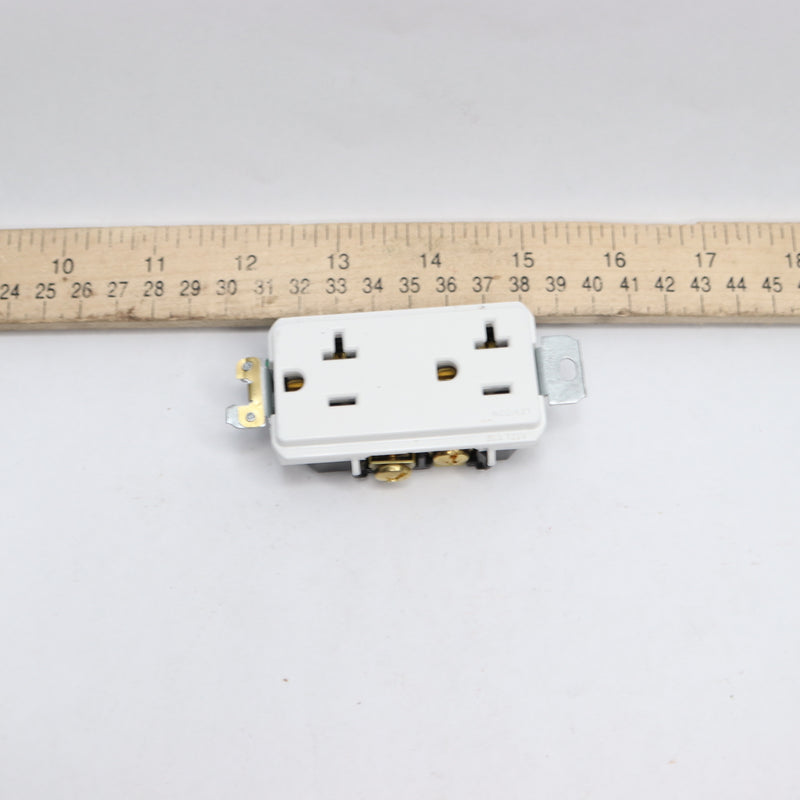 Leviton Decorative Receptacle White R82-16352-WS