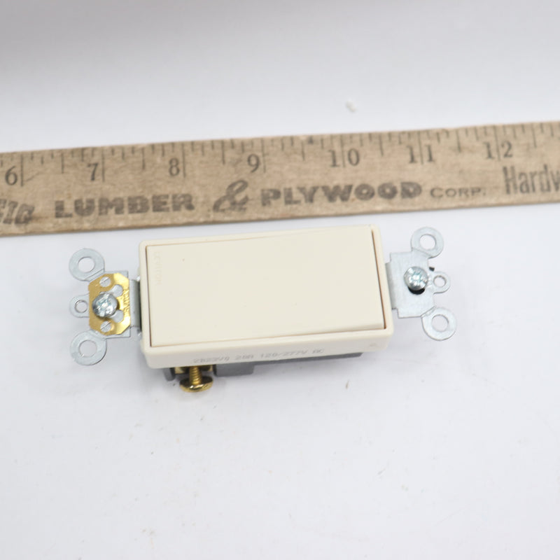 Leviton Single Pole Rocker Switch Light Almond 20 A Almond R66-05621-2TS