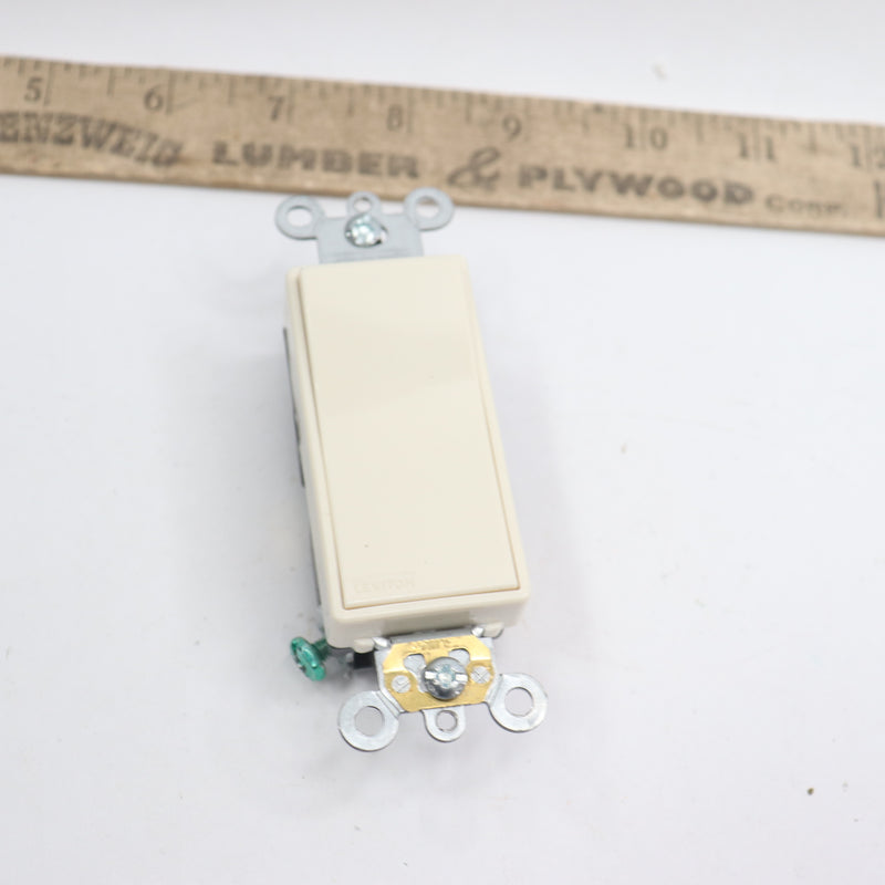 Leviton Single Pole Rocker Switch Light Almond 20 A Almond R66-05621-2TS