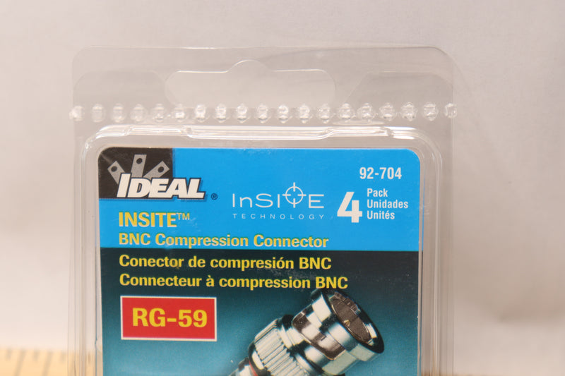 (4-Pk) Ideal Compression Connector Brass 92-704