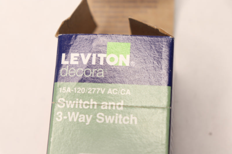 Leviton Combination Switch Decora Single-Pole White 15Amp 120/277V 5641-WS