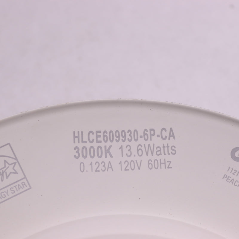 Halo Integrated LED Recessed Light Trim 3000K 6" HLCE609930-6P-CA
