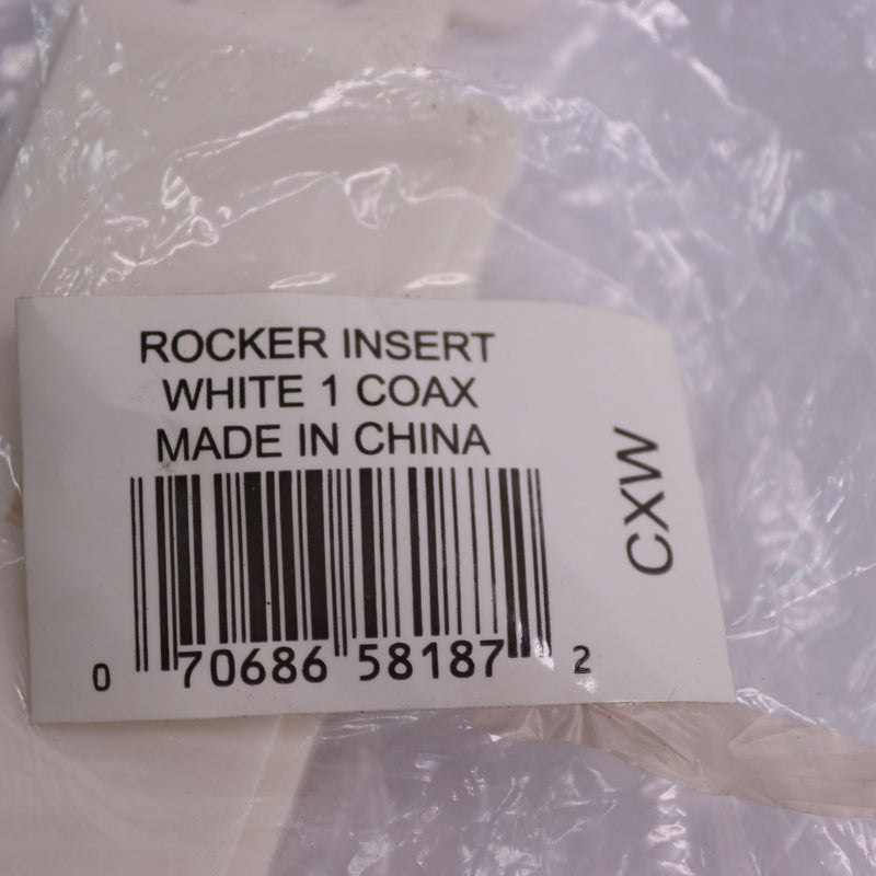 Rocker Insert Coax Connector White CXW