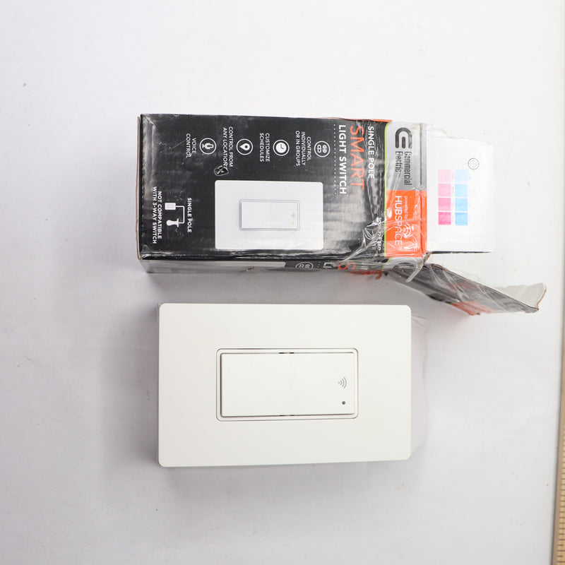 Commercial Electric Single-Pole White Smart Light Switch 15 Amp HPSA11CWB