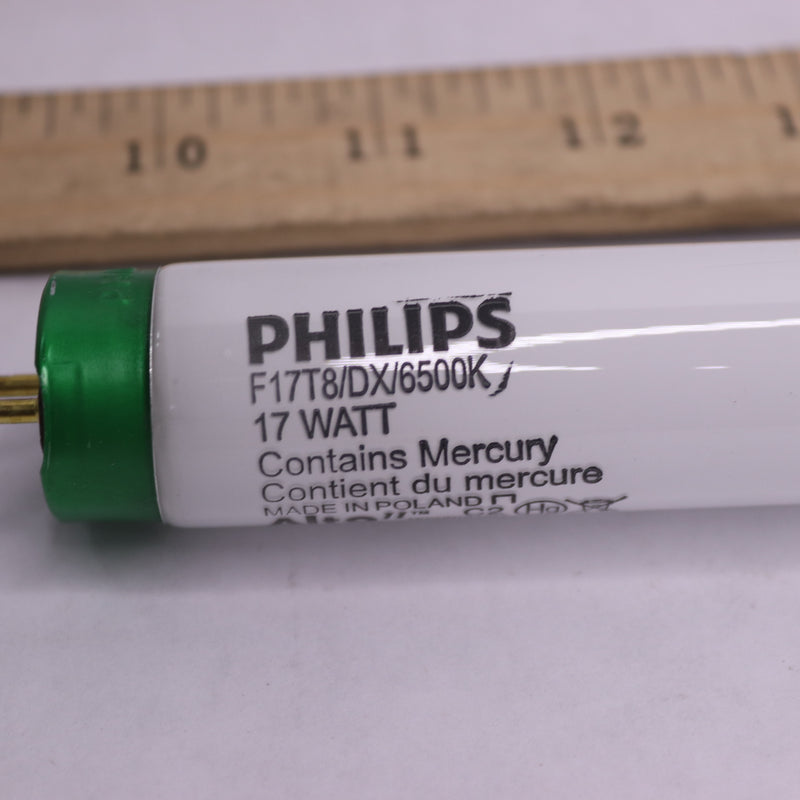 Philips Fluorescent Tube Light Bulb Daylight Deluxe T8 6500K 17W 2Ft 545150