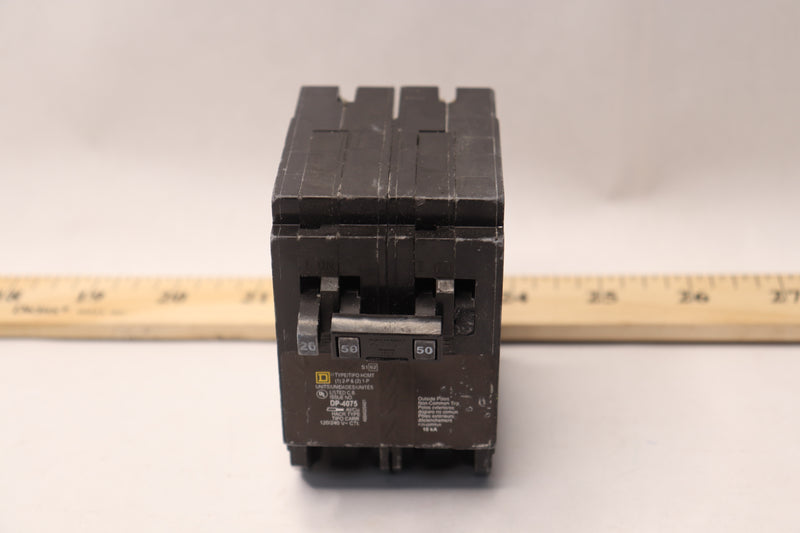 Square D Quad Tandem Circuit Breaker 2-20 Amp Single-Pole 1-50 Amp 2-Pole