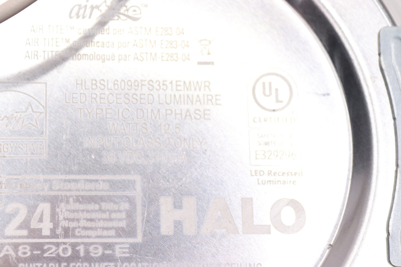Halo Integrated LED Recessed Light Kit Adjustable Dimmable 6" HLBSK6099FS351EMWR