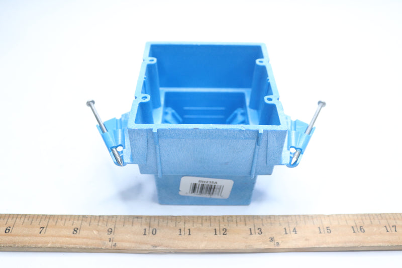 Carlon Thermoplastic Molded Wall Box Electrical Outlets Blue 2-Gang BH235A