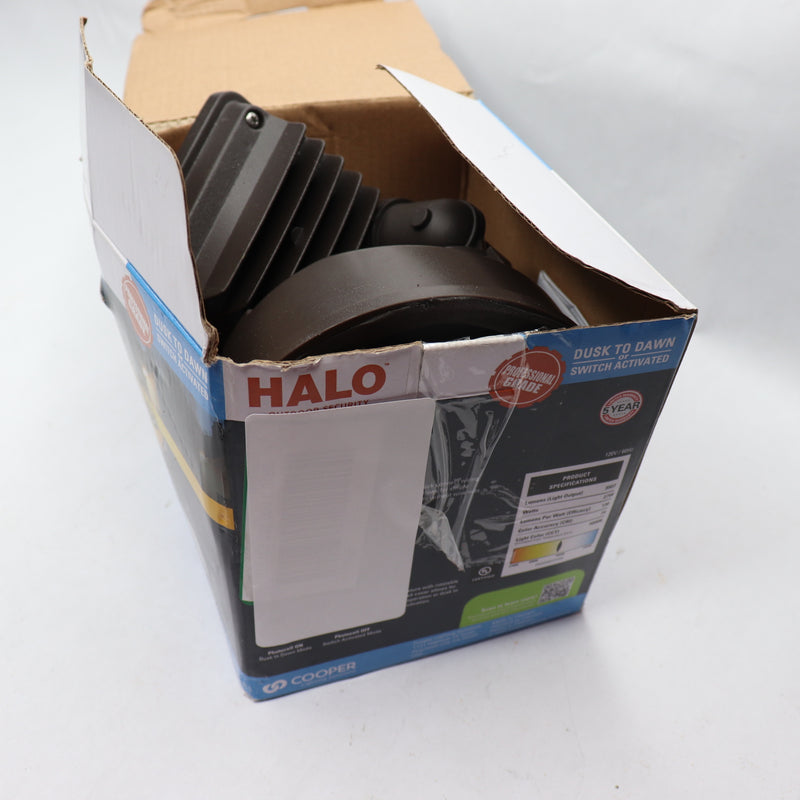 Halo Outdoor Dusk-to-Dawn LED Floodlight Fixture 120-Watt Bronze TGS3S401DSRB