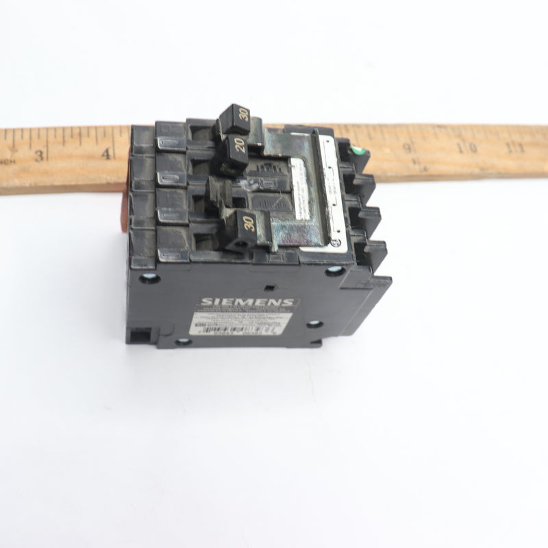 Siemens Quadplex Circuit Breaker Two Double Pole 30A-Outside 20A-Inside