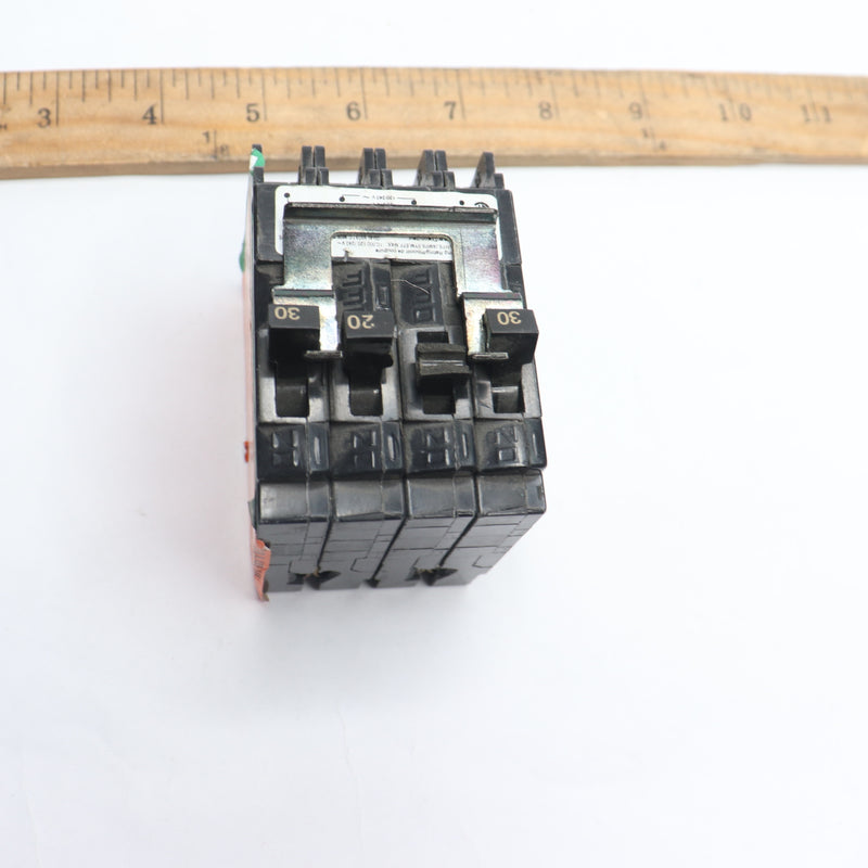 Siemens Quadplex Circuit Breaker Two Double Pole 30A-Outside 20A-Inside