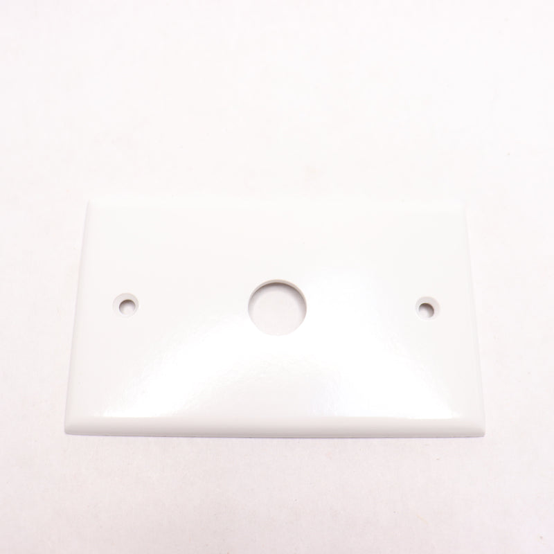 Leviton Telephone/Cable Wall Plate White 1-Gang 0.625" Hole Device 389099