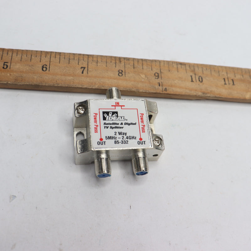 Ideal 2-Way Satellite Digital Cable Splitter 5 MHz-2.4GHz 85-332