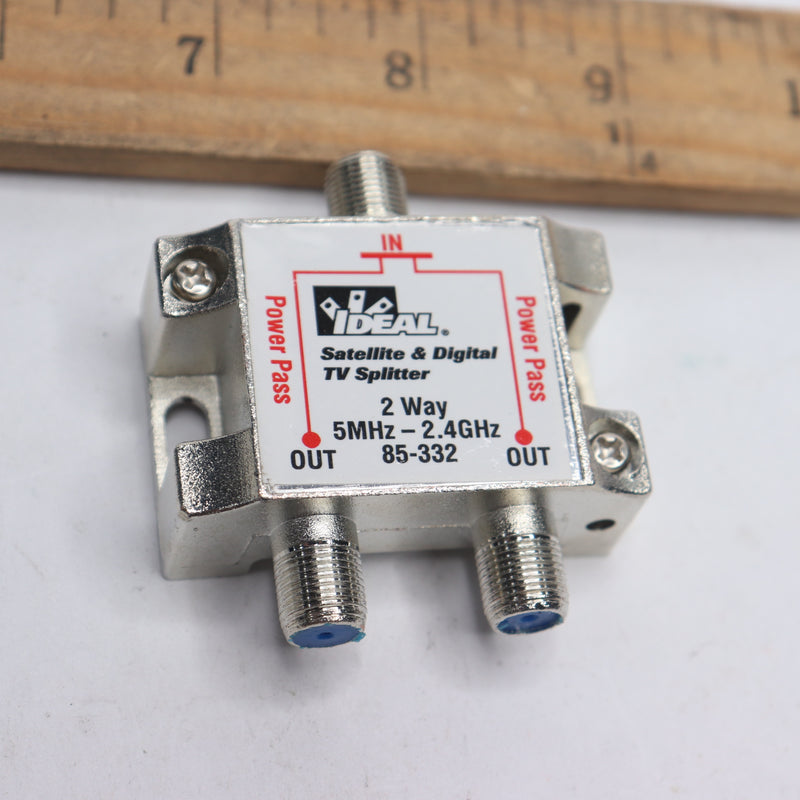 Ideal 2-Way Satellite Digital Cable Splitter 5 MHz-2.4GHz 85-332