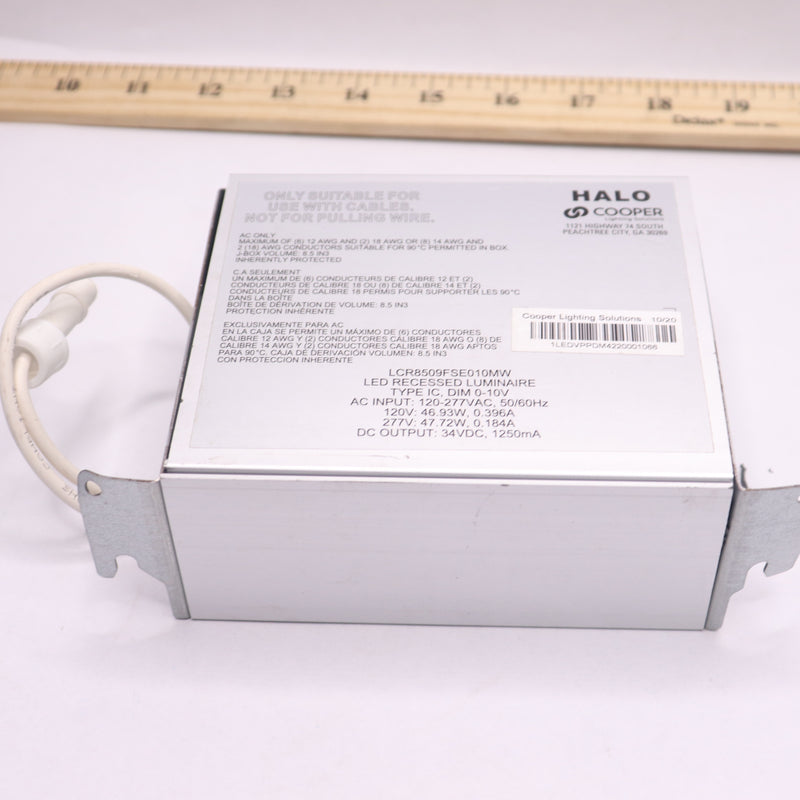 Halo Canless LED Recessed Light LCR8509FSE010MW - Power Driver Box Only