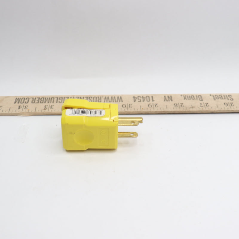 Leviton Plug Straight Blade Grounding Nylon Yellow 15amp 125V R50-05256-BVY