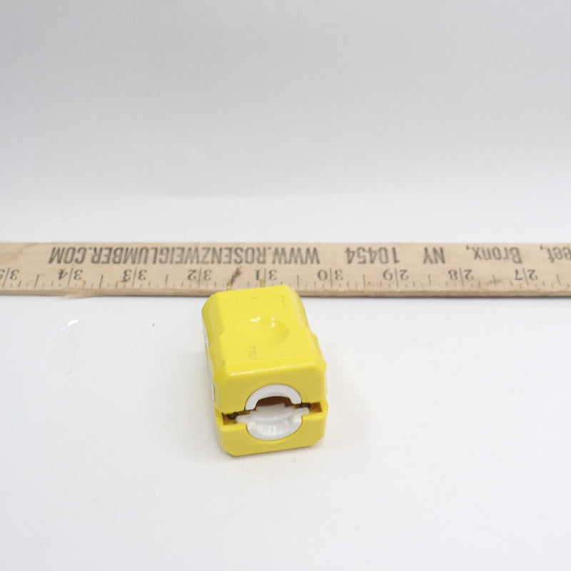 Leviton Plug Straight Blade Grounding Nylon Yellow 15amp 125V R50-05256-BVY