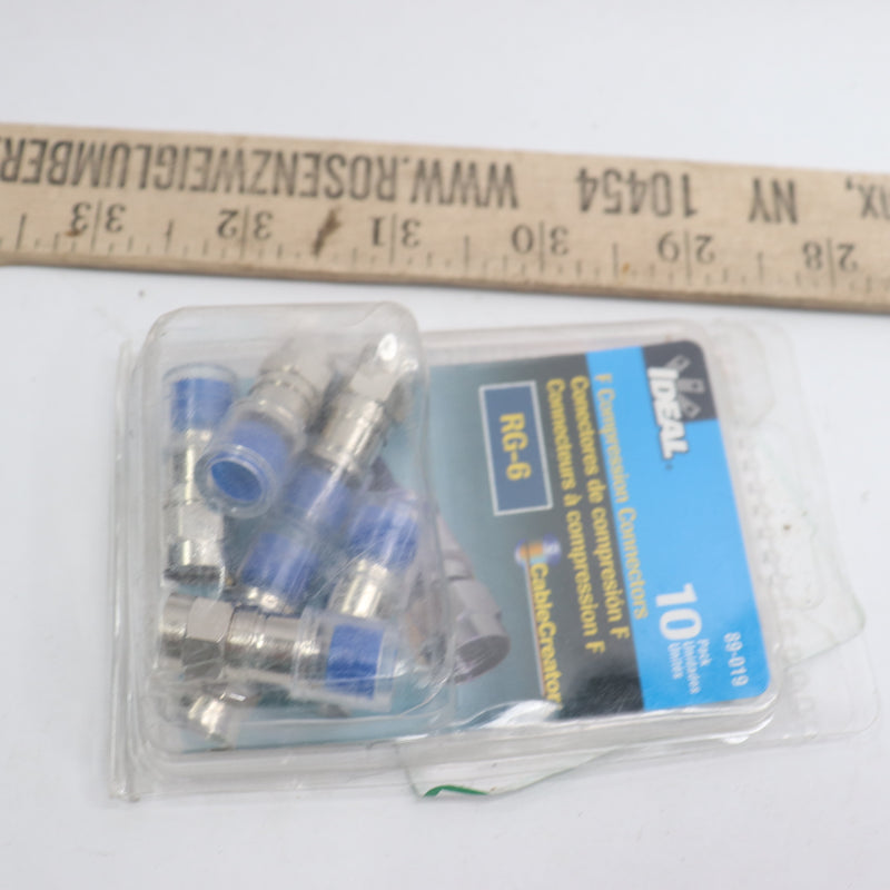 (6-Pk) Ideal OmniConn Compression F-Connectors 89-019