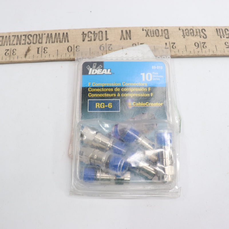 (6-Pk) Ideal OmniConn Compression F-Connectors 89-019