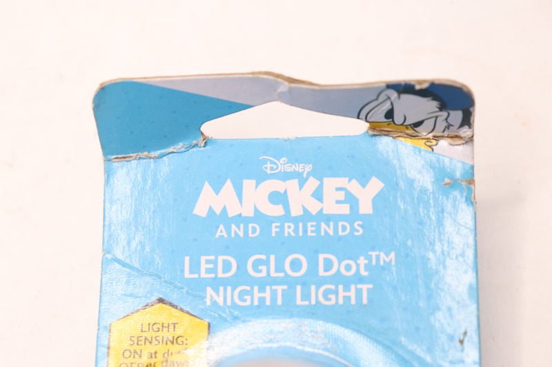 (2-Pk) Disney Mickey and Minnie Light Sensing Glo Dot LED Light 0.5 Watt 76699