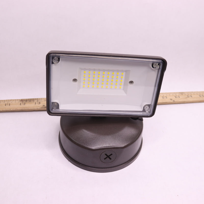 Halo TGS Outdoor Integrated LED Flood & Security Light Single Square Head Bronze