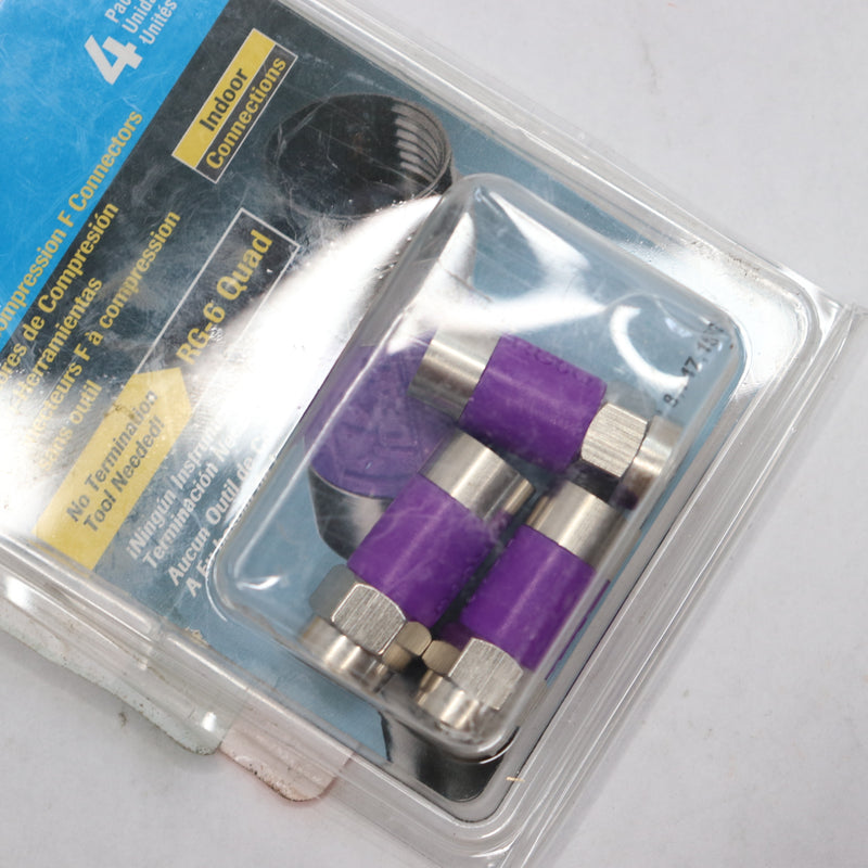 Ideal Quad F Tool-Less Compression Connector Purple 85-079