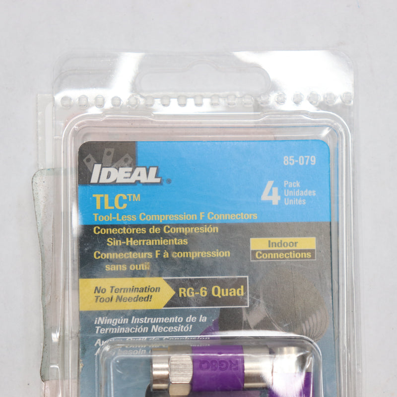 Ideal Quad F Tool-Less Compression Connector Purple 85-079