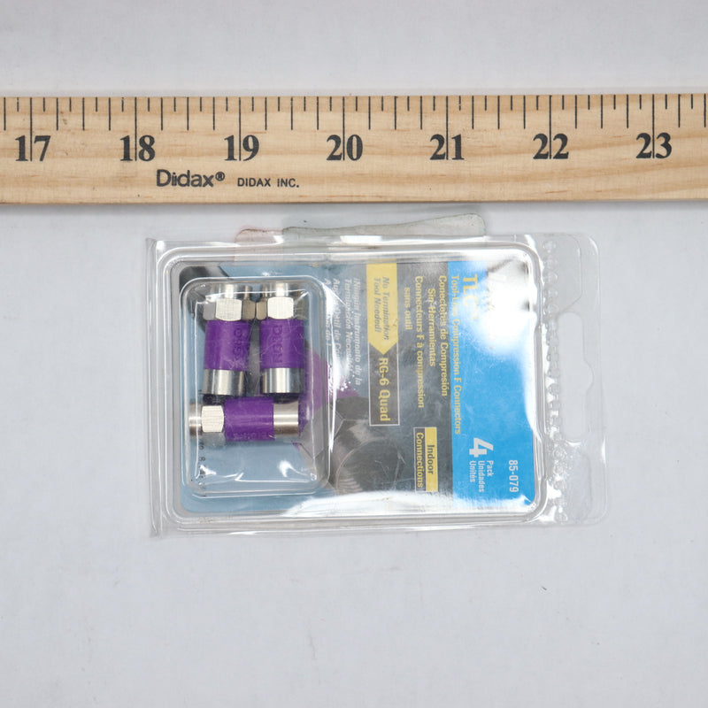 Ideal Quad F Tool-Less Compression Connector Purple 85-079