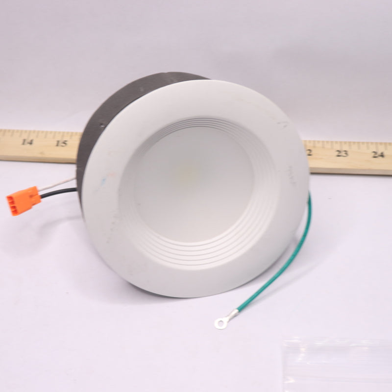 Halo Indoor Integrated LED Recessed Light with Baffle Trim 650 Lm Matte White 4"