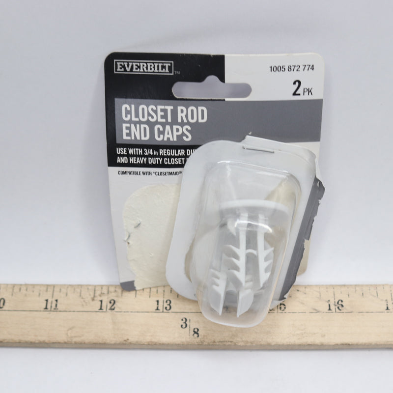 (2-Pk) Everbilt Closet Rod End Caps 1005 872 774