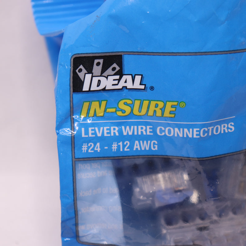 Ideal Lever Wire Connector In-Sure Blue 5-Port 24-12AWG 30-01L25