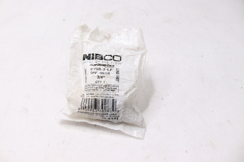 Nibco Union Lead Free CPVC Copper 3/4" 4733-3-LF