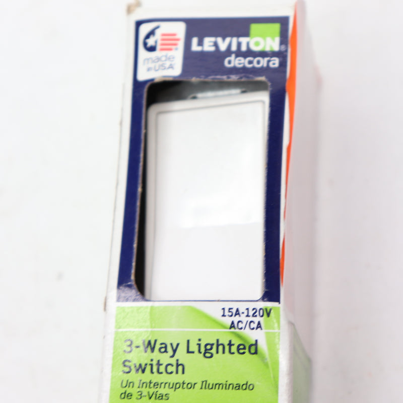 Leviton Illuminated Off AC Quiet Switch 3-Way 15A 120/277V 5613-2W