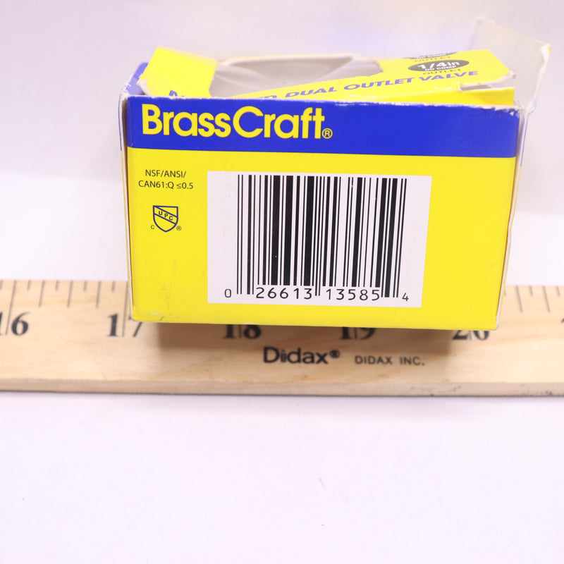 BrassCraft Dual Outlet Multi-Turn Valve 1/2" x 3/8" x 1/4" CR1900RX R1