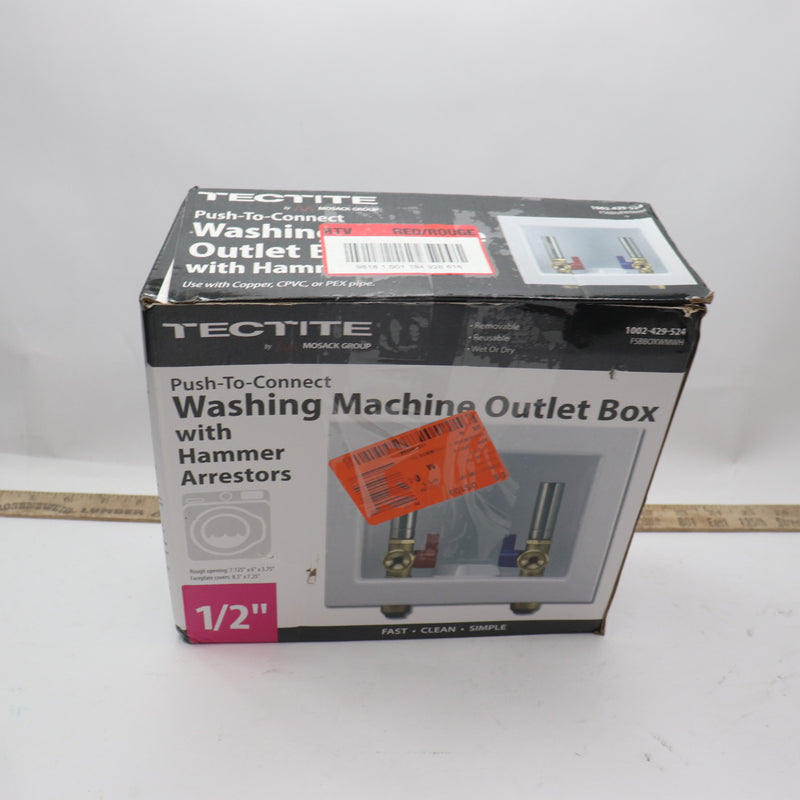 Tectite Washing Machine Outlet Box White FSBBOXWMWH