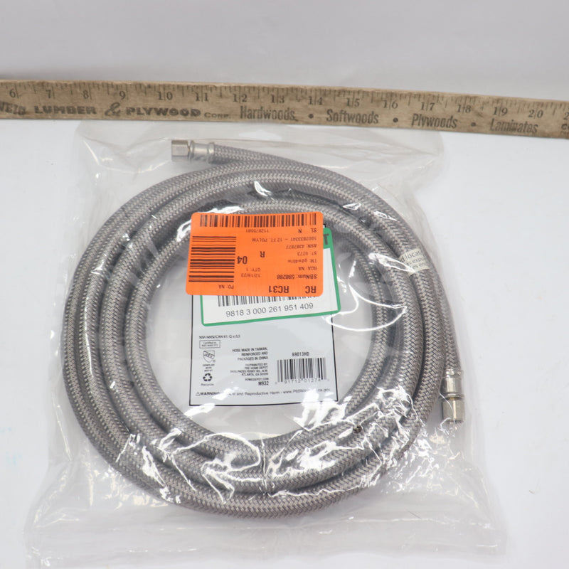 Everbilt Braided Polymer Ice Maker Supply Line 12ft 69013HD