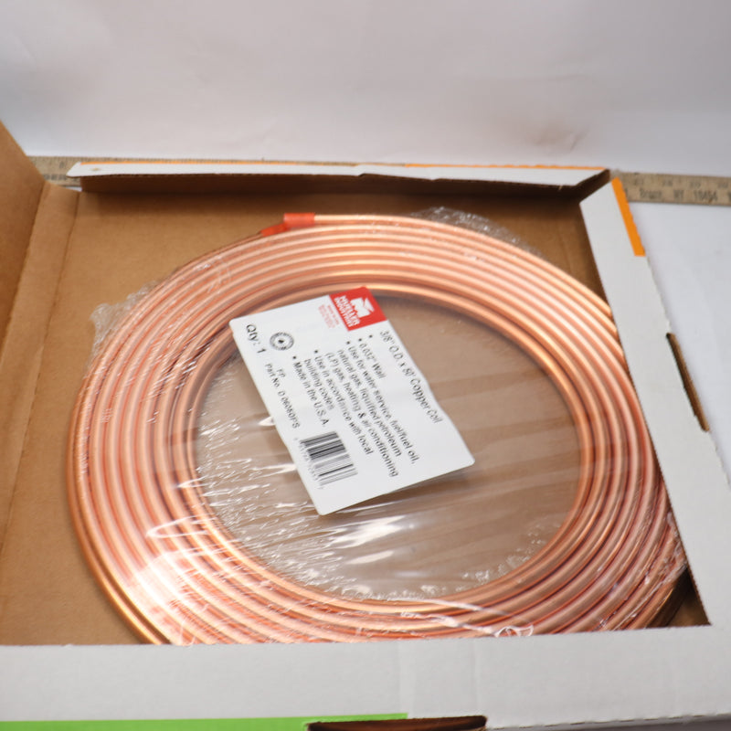 Everbilt Refrigeration Coil Tubing Soft Copper 3/8" x 50 Ft D 06050PS