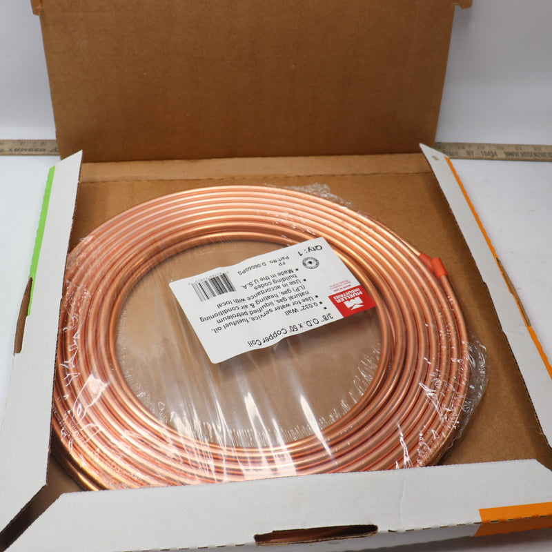 Everbilt Refrigeration Coil Tubing Soft Copper 3/8" x 50 Ft D 06050PS