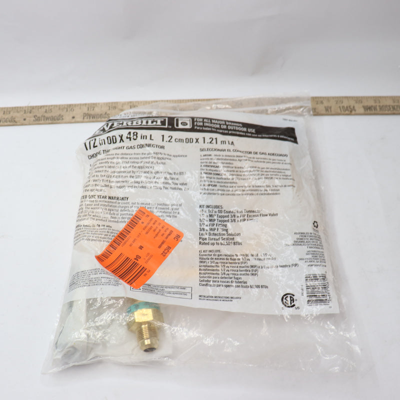 Everbilt Gas Dryer Connector Kit 60.5K BTU 4' EB15X114