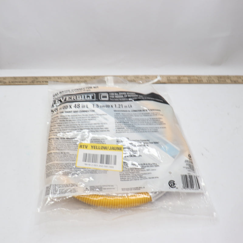 Everbilt Gas Range Connector Kit Yellow 4' 98255