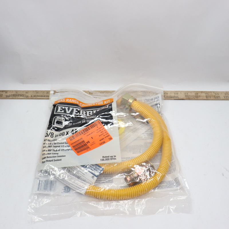 Everbilt Gas Range Connector Kit Yellow 4' 98255