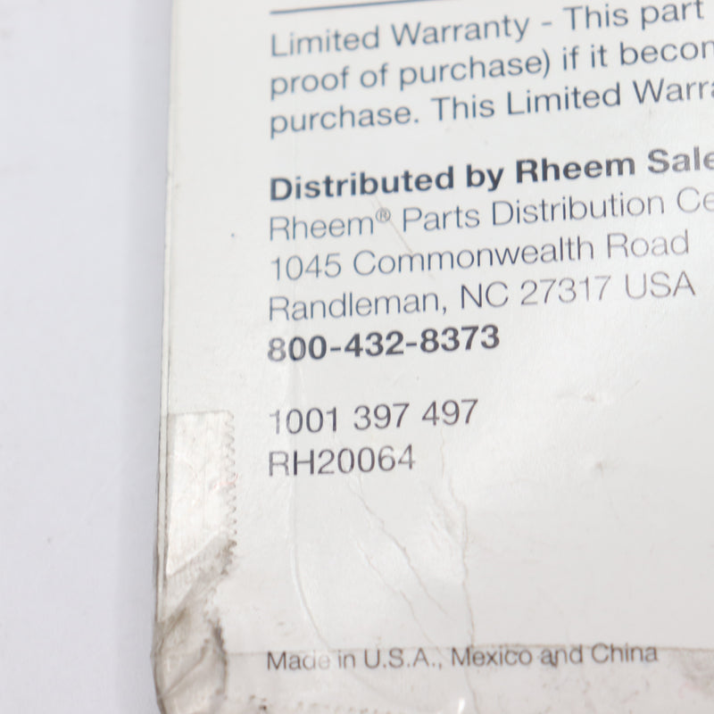 Rheem Gasket With Thermocouple Replacement Kit For Water Heater RH20064