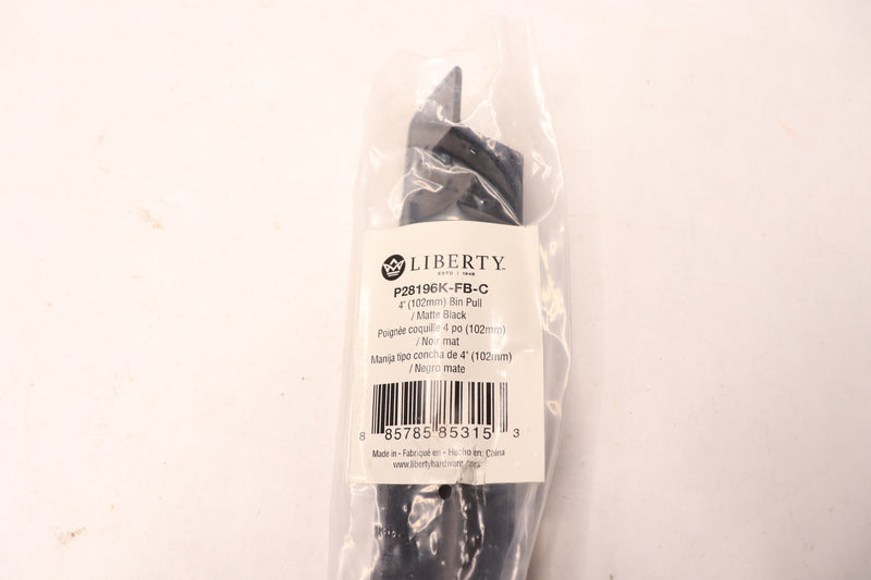 Liberty Bin Pull Matte Black 4" P28196K-FB-C-Missing Hardware